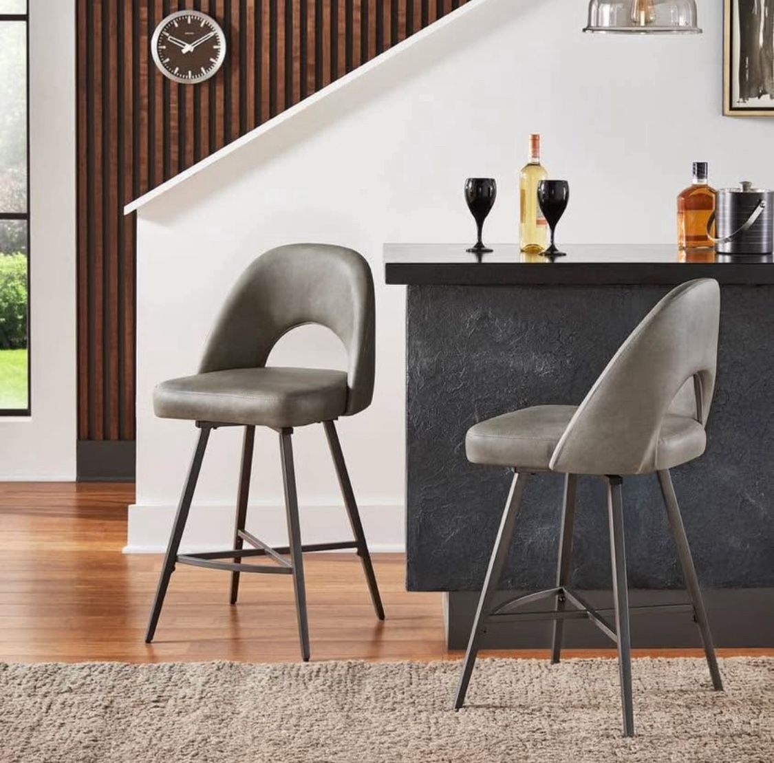 2 New Swivel Counter Height Stools