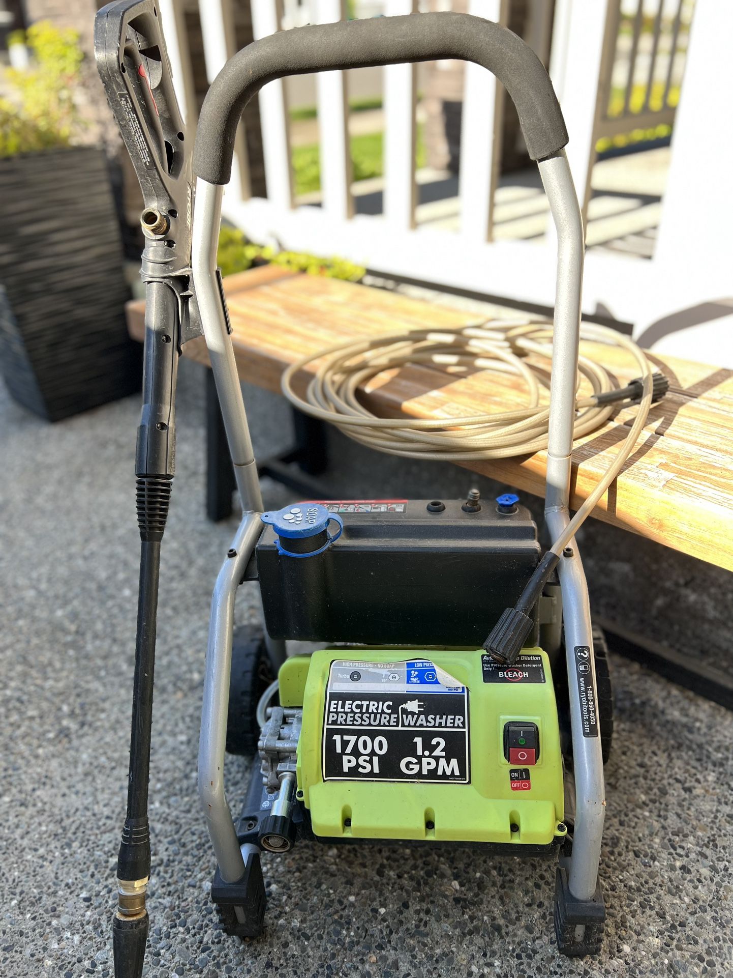 Ryobi 1700 Psi Power washer for Sale in Gig Harbor, WA OfferUp