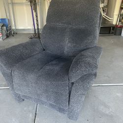 Swivel Rocker Fabric Recliner Chair ( Smoke Grey)