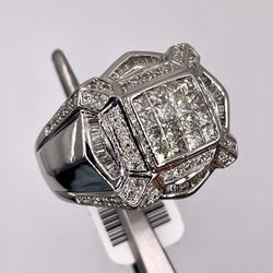 14k White Gold 2.5 Carat Diamond Ring