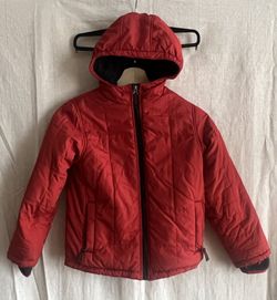 Boys Red Winter Jacket Size Medium 5-6 Year