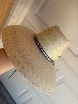 Wide Brim Straw Hat with Band