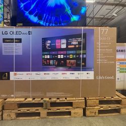 77 “ LG smart 4K EVO OLED HDR 144HZ 77C5 TV 