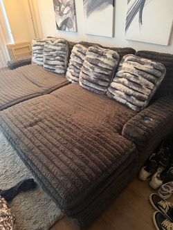 Plush Couch with pillows