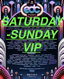 EDC Orlando 2025 (** SATURDAY/ SUNDAY VIP ONLY**)