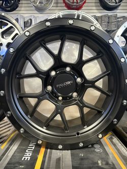 Brand New Falcon TX‑7983‑12‑MBK 17×9 Matte Black 6‑Lug Wheel