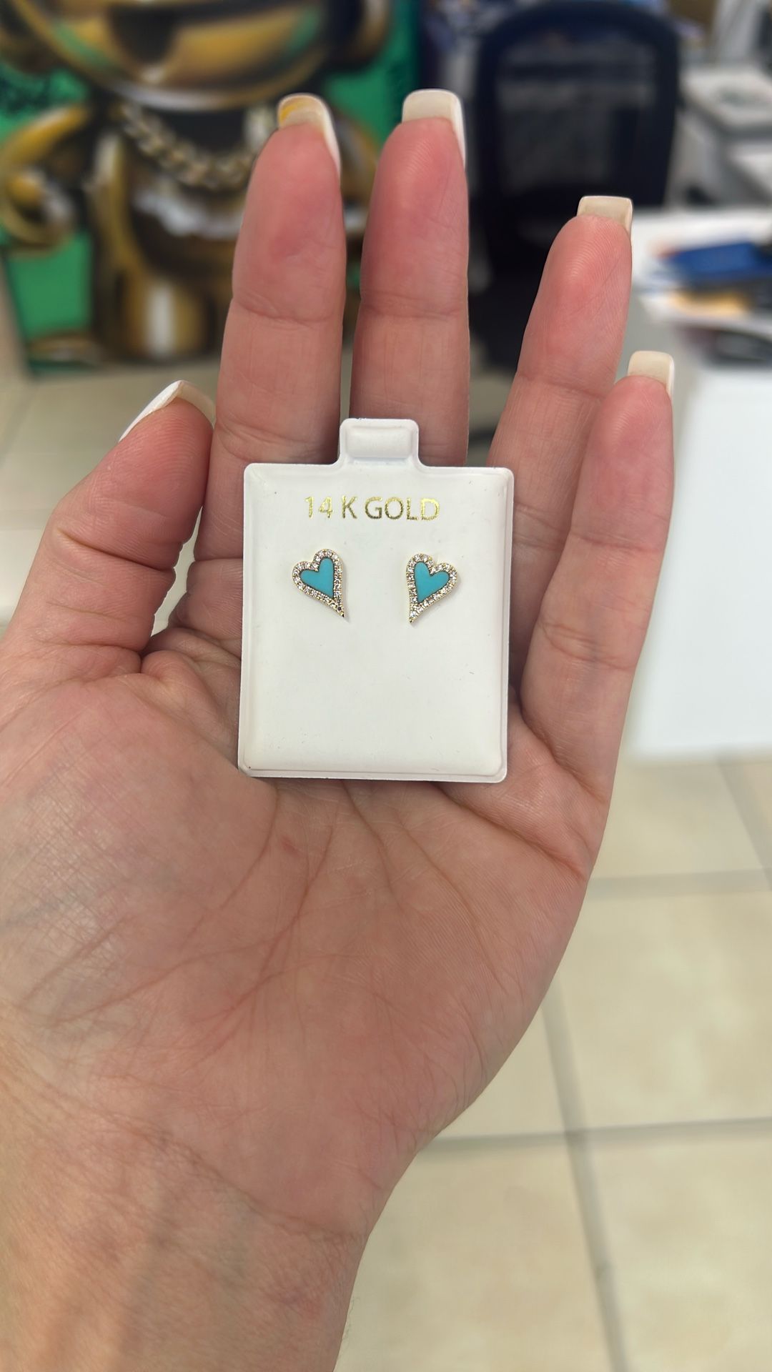 14k Earrings Heart