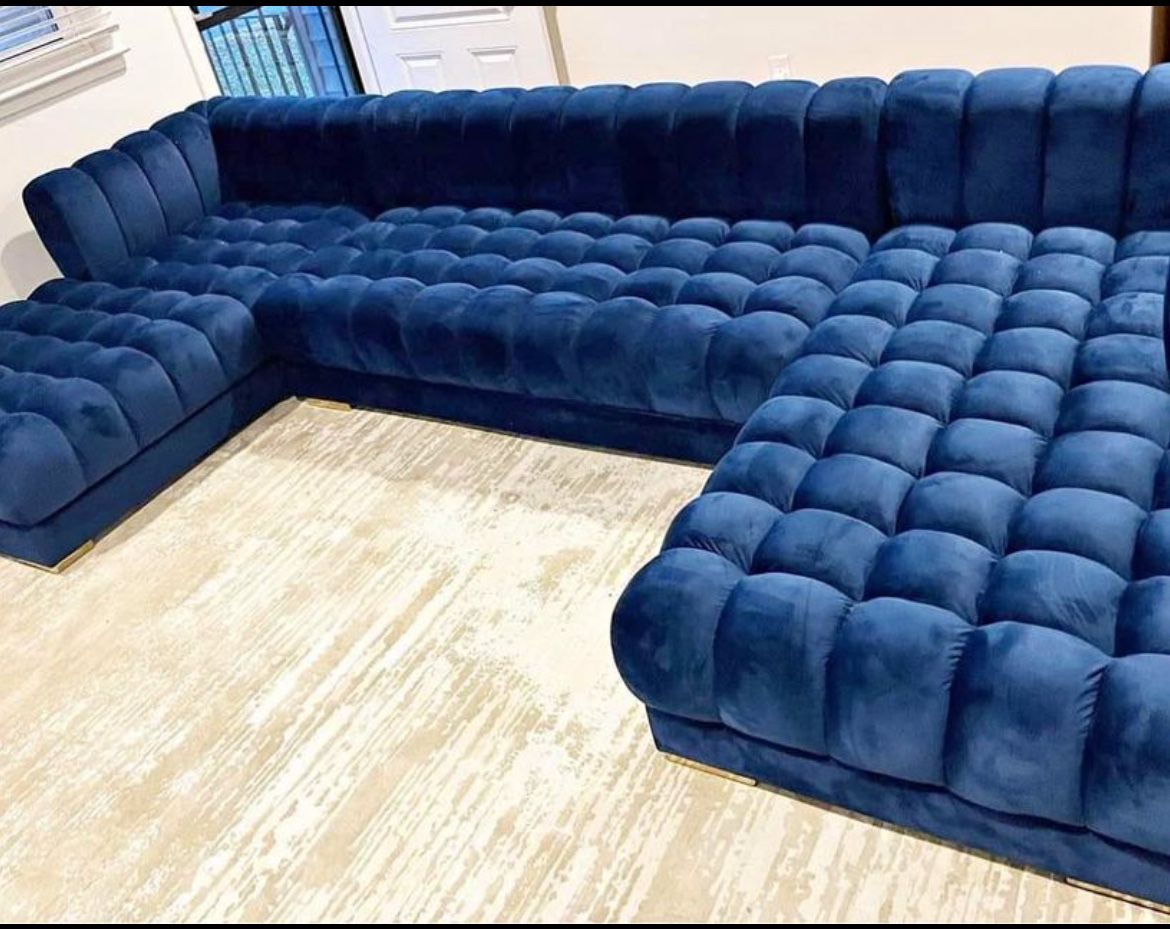 Blue Sectional For Sale $900 Obo