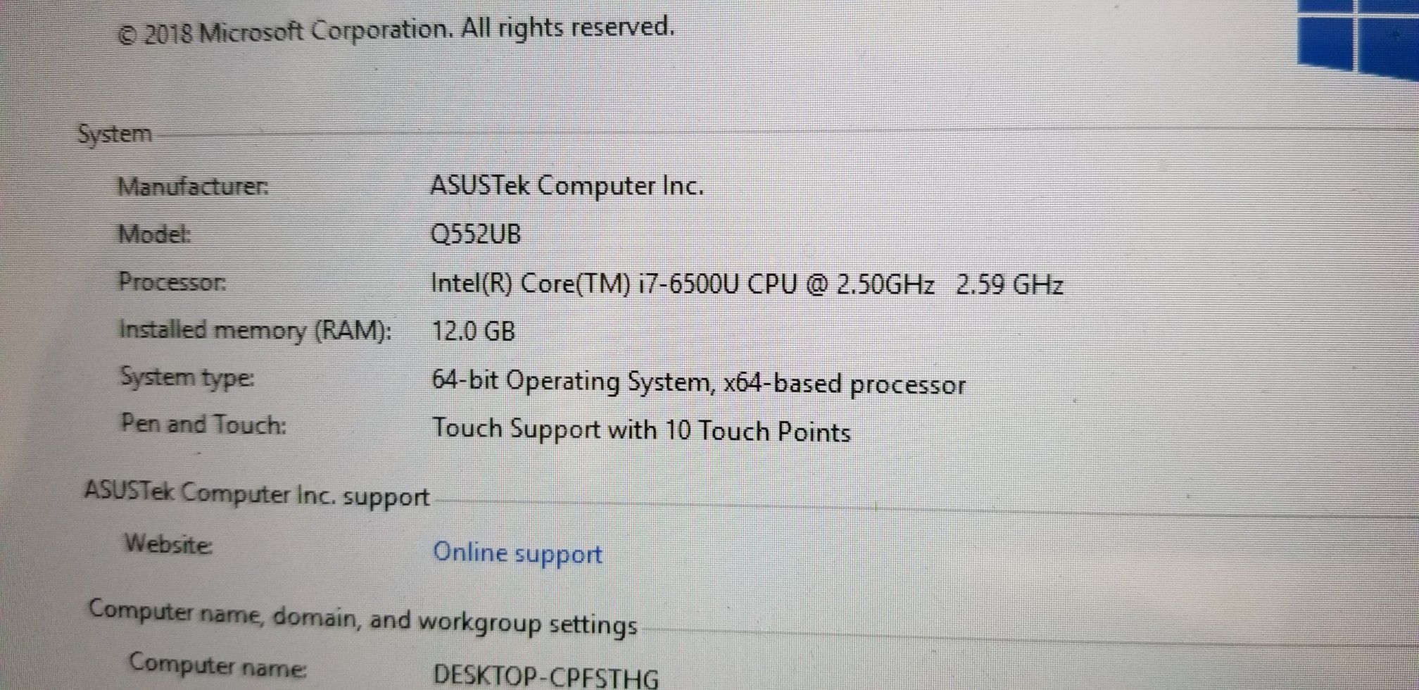 Asus Q552UB-BHI7T12 2-in-1