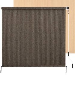 Outdoor Roller Shade 8' W x 8' L Cordless Patio Shade