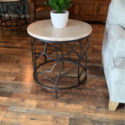 Marble Top End Table 