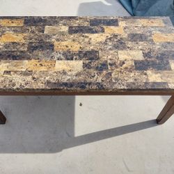 Signature Design By Ashley Theo Contemporary Faux Marble Coffee Table