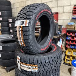 New Set Of (4) 35x12.50R20 Arroyo RT Red Letter Tires For Sale