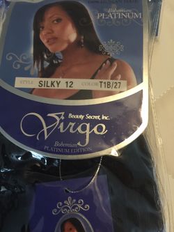 VIRGO BROADWAY BOHEMIAN PLATINUM human straight weaving extension hair (12”)