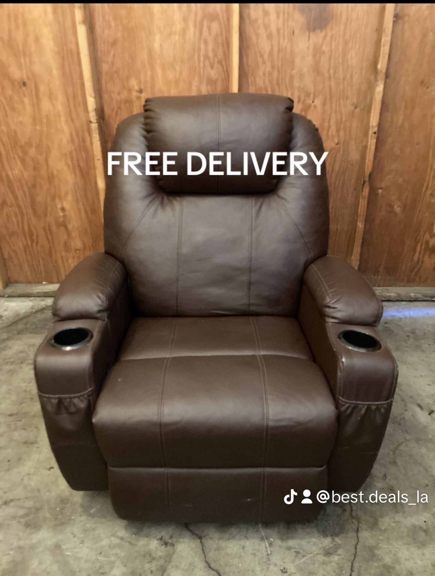 Leather Recliner Swivel Rocking Massage Chair - Free Delivery 