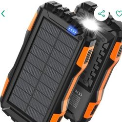 Power-Bank-Solar-Charger - 42800mAh Portable Charger,Solar Power Bank,External Battery Pack 5V3.1A Qc 3.0 Fast Charger Built-in Super Bright Flashligh