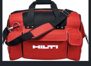 Hilti Large Tool Bag with Exterior Pockets and Shoulder Strap with Padding, Ideal for Transporting and Storing a Variety of Tools, Batteries and More,