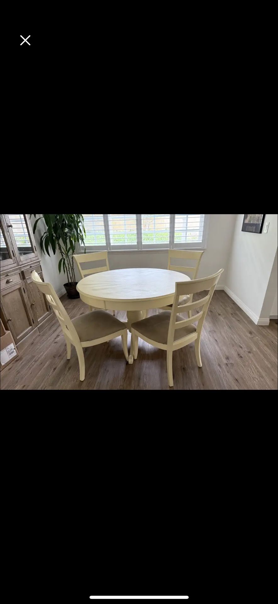 Wooden Dining Table With 4 Chairs