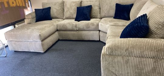Gray Custom Sectional 4pc Sectional Plush other colors available 66x130x100 Black also available $1,600 (was $3,200) FREE DELIVERY