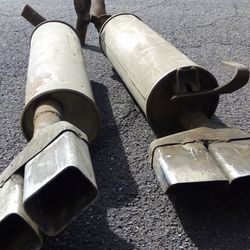 1970 dodge challenger Exhaust Muffler Tip Dual Square Tail Pipe