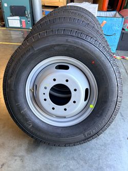 Michelin LTX MS2 LT245/75R17 Tires on Steel Wheels