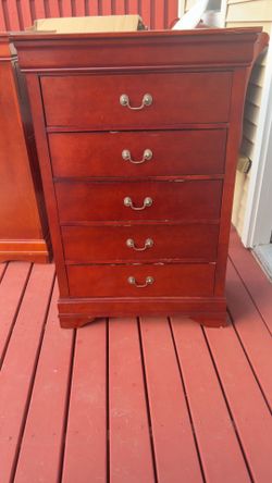 Cherry tall chest