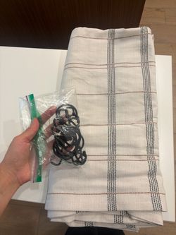Threshold Shower Curtain w/ Hooks