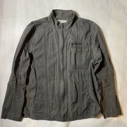 Calvin Klein Men’s Full Zip Military Green 100% Cotton Jacket