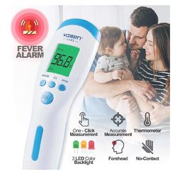 No Touch Infrared Forehead Thermometer - Calibrated Accuracy for Clinical and Medical Use - Non Contact Temperature Scanner