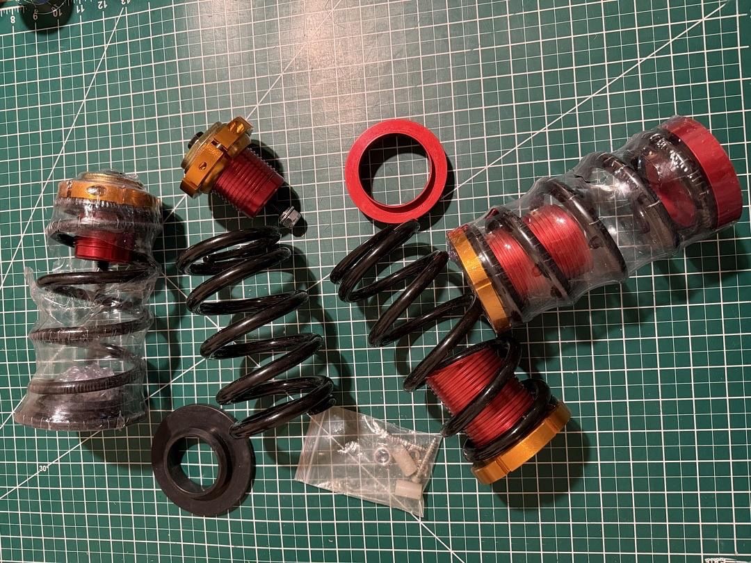 Adjustable Coilover Suspension Sleeve Kit Compatible with 12-15 Civic, Black,
