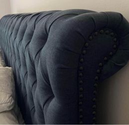 King Bed Frame (Dark Blue)