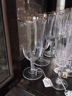 Vintage gold trim glasses