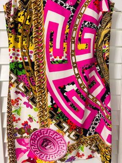 Versace-Style Baroque Print Top