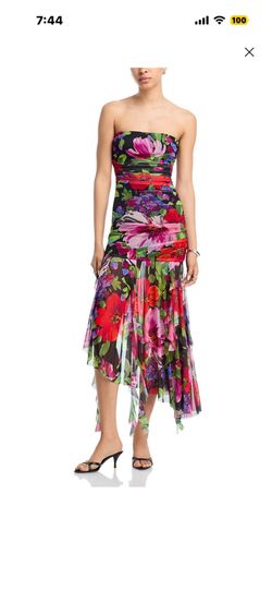 Aqua Floral Midi dress by Bloomingdales