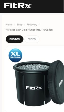 Brand new unopened box Recovery
FitRx Ice Bath Cold Plunge Tub, 116 Gallon