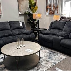 OM• $38 Initial • Brand New// Draycoll Reclining Sofa And Loveseat 