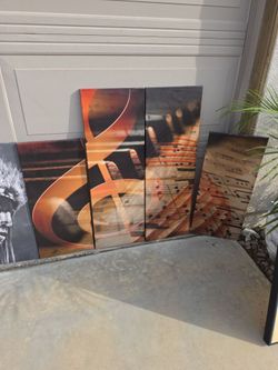 Music Themed Canvas Wall Art Set