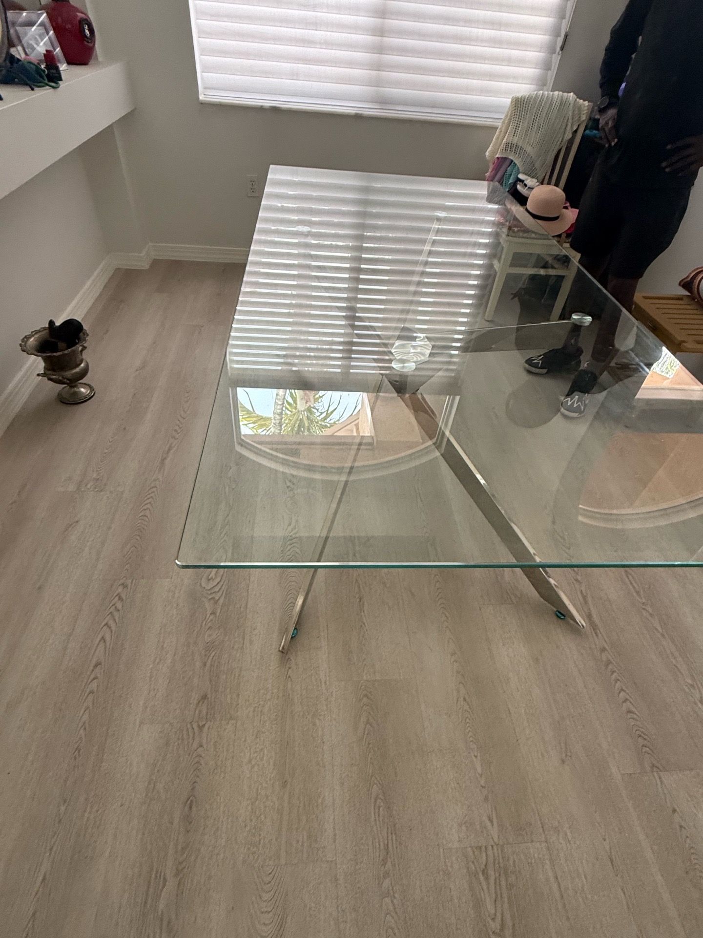 Glass dining room table