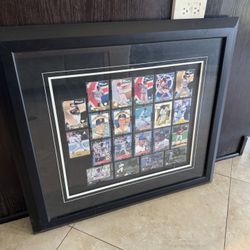 Custom 20 Card Display Frame – 20 Grid Wall Mount - With Cards 