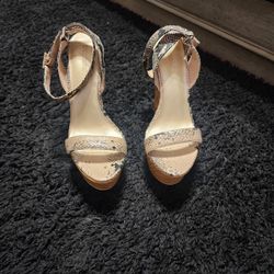 Snake Print Wedge