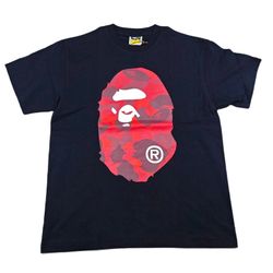 Bape Tee / T-Shirt Black Red Size M