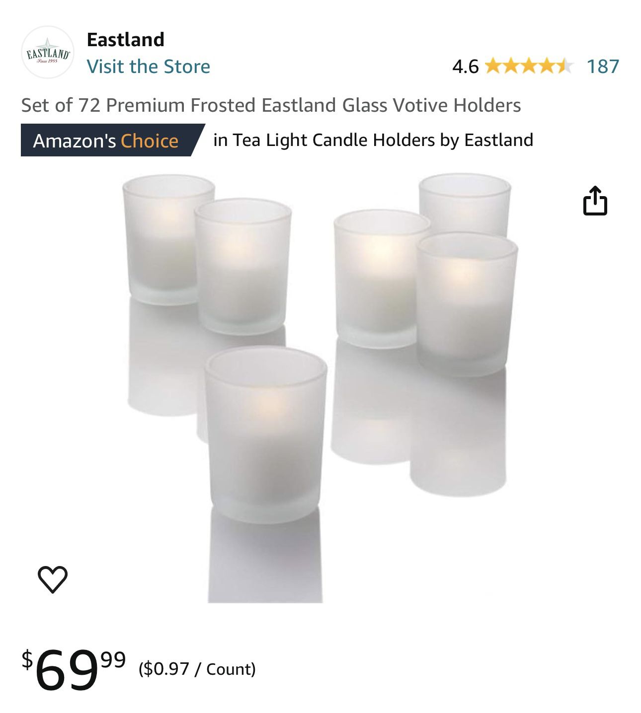 Frosted Glass Votive Candle Holders NEW NIB $70 wedding sweet 16 debutante party