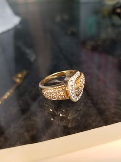 Gold plated .925AU belt shaped ring