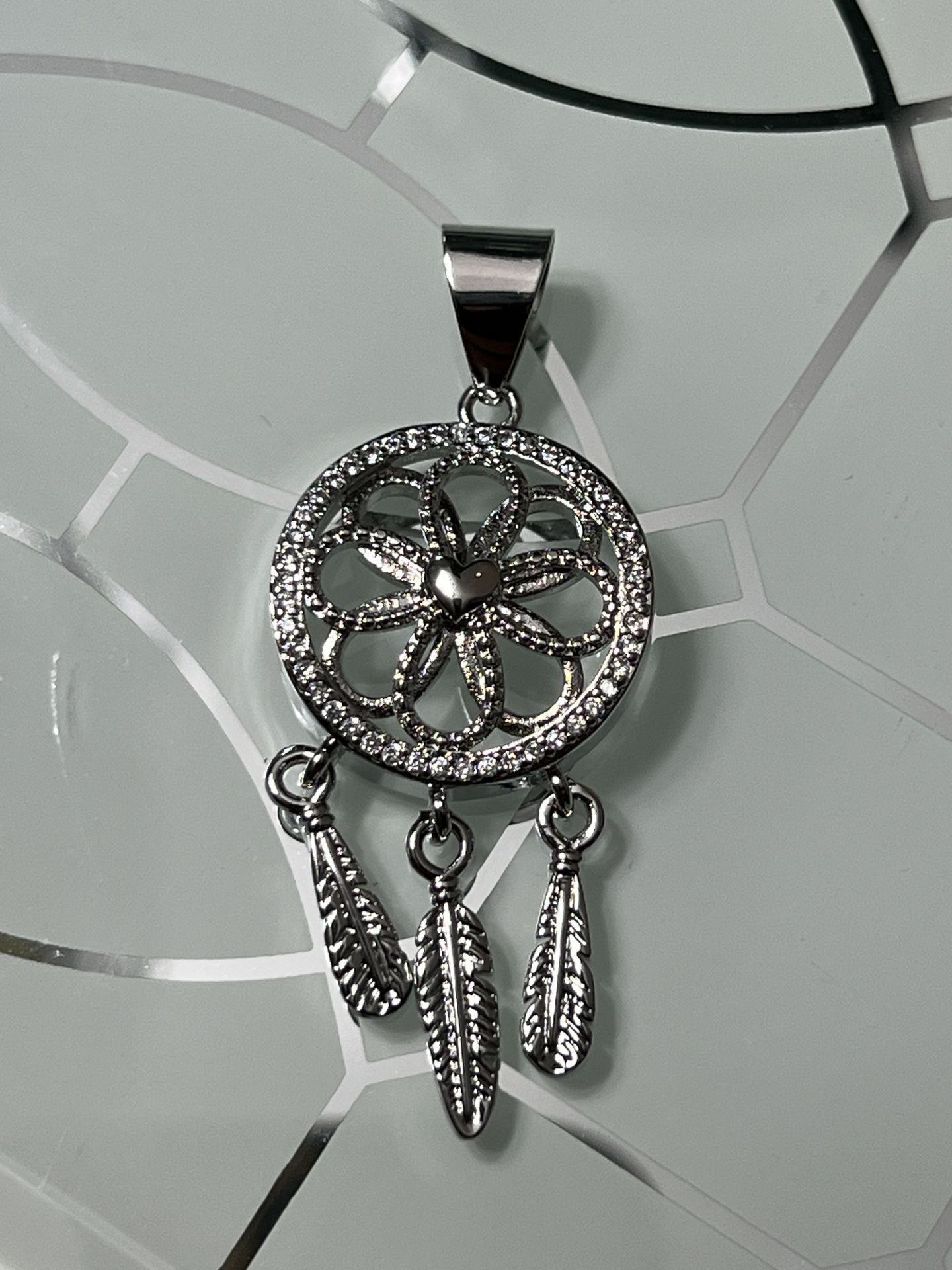 Dreamcatcher Silver Plated Pendant