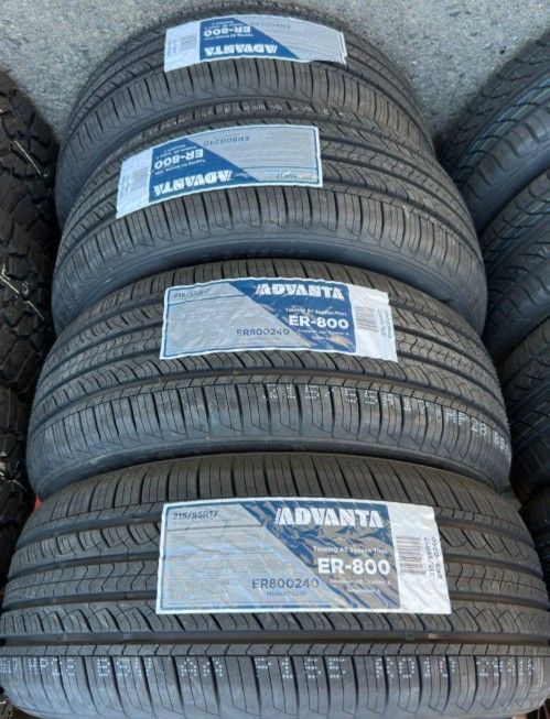 New Tire 215/55 R17 Advanta ER800 Set Of 4 Tires Free Mount Balance Install Finance Available 