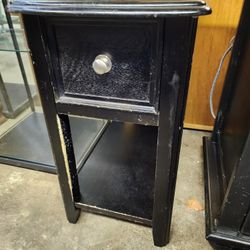 Narrow side table with drawer
13"w x 22"d x 23"h 