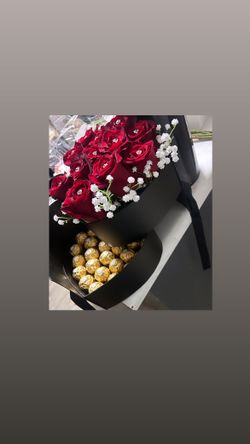 Double Opened Heart Available But In Eternal(ribbon) Roses