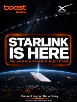 Starlink residential and roam plans available.