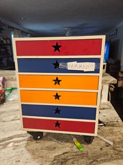 5 Drawers Small tool box on wheels