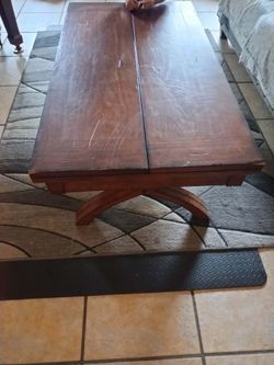 Coffee table folds out